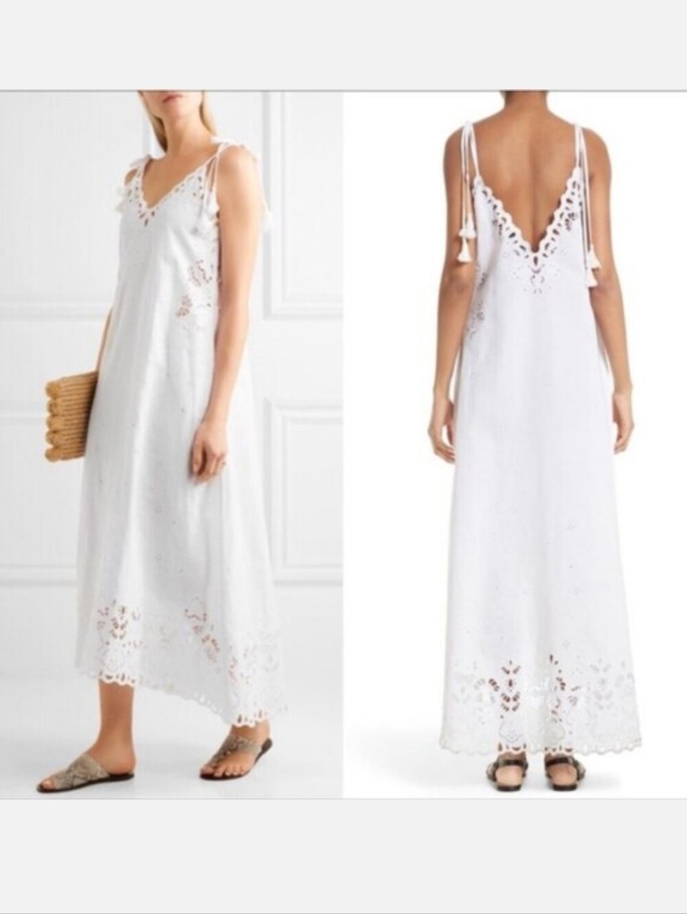 THEORY TAYTEE EYELET EMBROIDERED DRESS